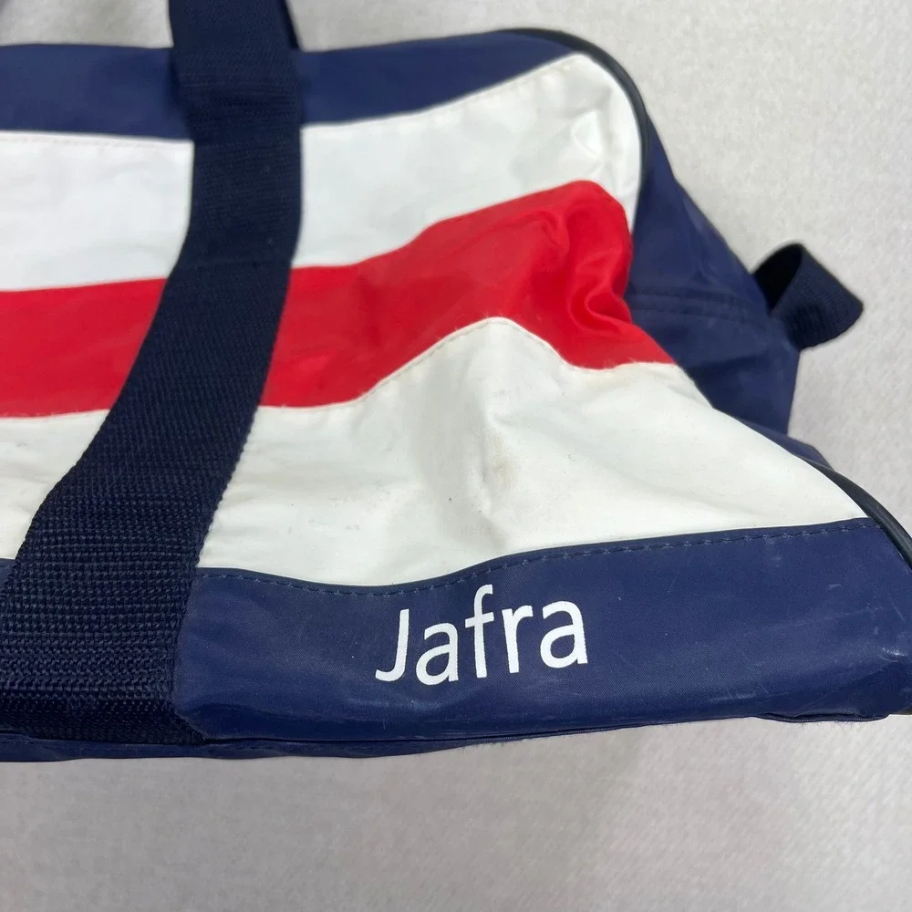VTG 90s Jafra Promo Duffle Bag USA Patriotic Gym Bag Colorblock Olympics Retro